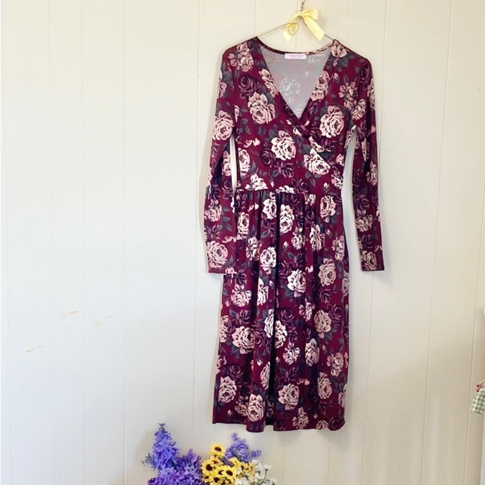 Neesee’s Dresses Plum Roses dress